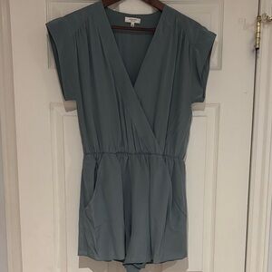 Babaton Light Gray/teal Silk romper